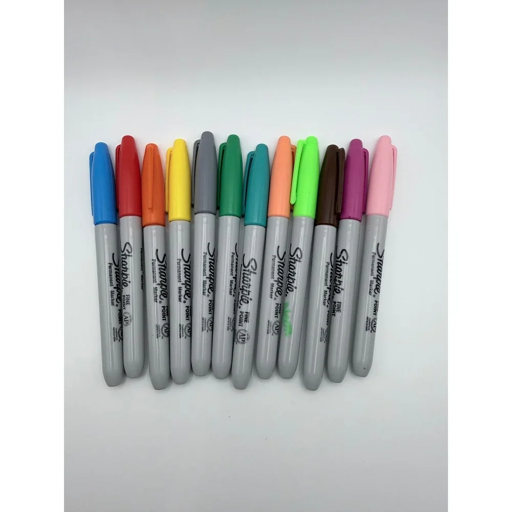 Sharpie Fine‎ Point Permanent Markers Assorted Colors 12 Count Set Multicolored